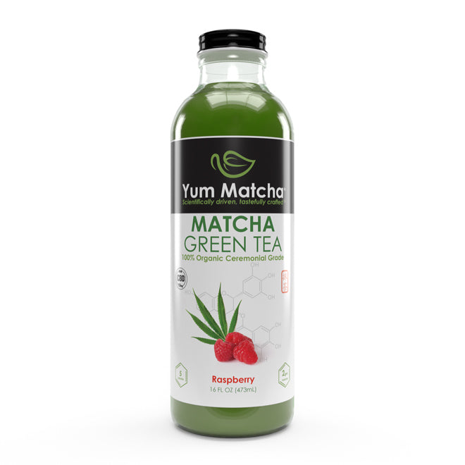 Raspberry Flavored Matcha Tea with Full Spectrum Hemp